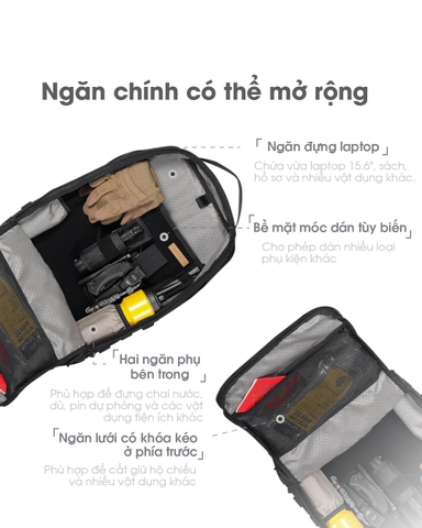 NITECORE BP23 Pro – Balo Công thái học Đa Năng Dung Tích 23L