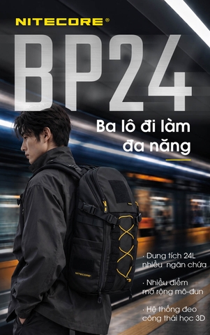 NITECORE BP24 – Balo Công thái học Đa Năng Dung Tích 24L