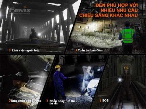 Đèn pin FENIX C7 độ sáng 3000 lumen chiếu xa 470m LED sạc USB-C pin sạc 21700 kèm theo