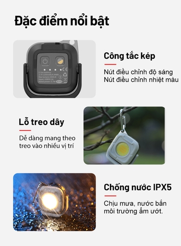 Đèn Chiếu Tỏa Mini KLARUS CL5 650 Lumen – 4 Nhiệt Màu