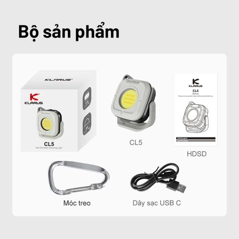 Đèn Chiếu Tỏa Mini KLARUS CL5 650 Lumen – 4 Nhiệt Màu