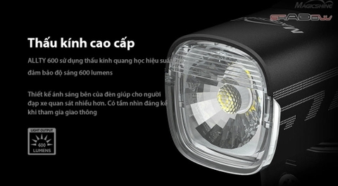 Combo Đèn xe đạp MAGICSHINE ALLTY 600 và Đèn hậu xe đạp SEEMEE 30