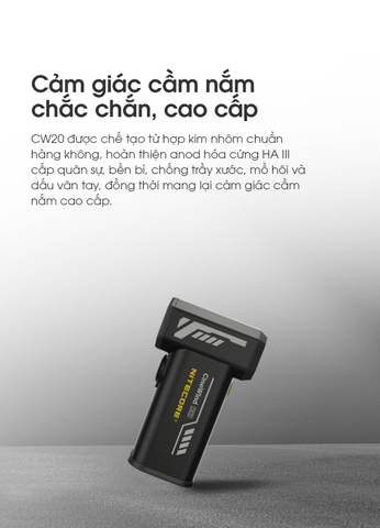 Quạt Nhiếp Ảnh NITECORE CW20 100W – Tốc Độ Gió 150 km/h