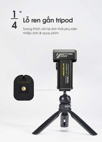 Quạt Nhiếp Ảnh NITECORE CW20 100W – Tốc Độ Gió 150 km/h
