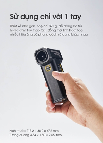 Quạt Nhiếp Ảnh NITECORE CW20 100W – Tốc Độ Gió 150 km/h