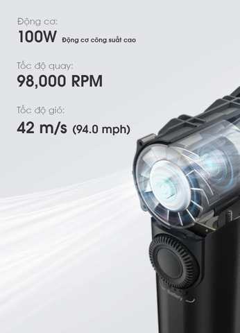 Quạt Nhiếp Ảnh NITECORE CW20 100W – Tốc Độ Gió 150 km/h