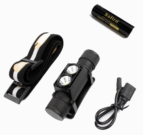 Đèn pin đội đầu SOFIRN D25S (H25S) độ sáng 1200 lumen chiếu xa 50m cổng sạc USB pin 18650 kèm theo