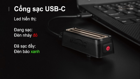 Đèn hậu xe đạp MAGICSHINE SEEMEE 100 V2.0 độ sáng 100 lumen pin 800mAh