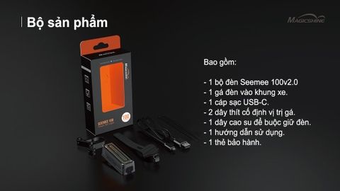 Đèn hậu xe đạp MAGICSHINE SEEMEE 100 V2.0 độ sáng 100 lumen pin 800mAh