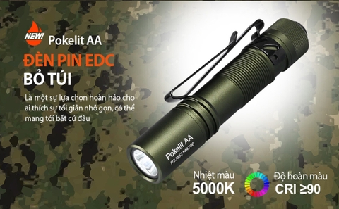 Đèn pin ACEBEAM POKELIT AA độ sáng 550lm chiếu xa 86m pin 14500 độ hoàn màu cao