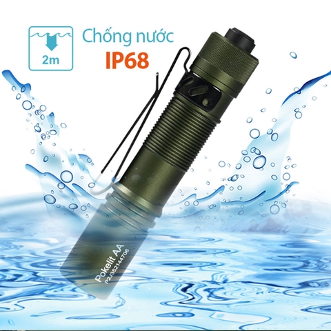 Đèn pin ACEBEAM POKELIT AA độ sáng 550lm chiếu xa 86m pin 14500 độ hoàn màu cao