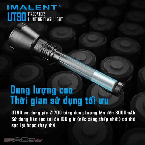 Đèn pin chiếu xa IMALENT UT90 PREDATOR sáng 4.800lm chiếu xa 1308m