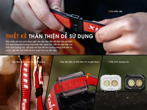Đèn đội đầu Fenix HL18R-T V2.0 sáng 800 Lm Siêu nhẹ chuyên chạy trail