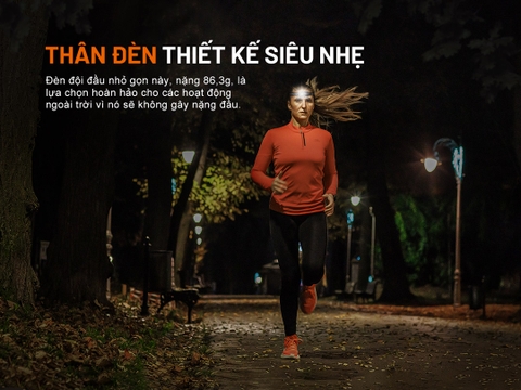 Đèn gù đội đầu siêu nhẹ FENIX HM23 V2.0 sáng 300 lumen chiếu xa 80m đuôi nam châm pin AA