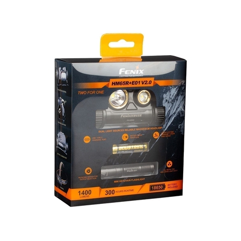 Đèn pin đội đầu FENIX HM65R độ sáng 1400 lumen chiếu xa 163m sạc USB C