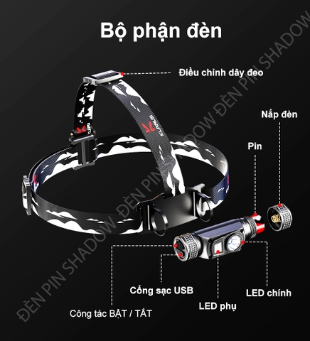 Đèn pin đội đầu KLARUS HL1 1200 lumen chiếu xa 125m pin 18650 2600mAh (kèm theo) sạc USB