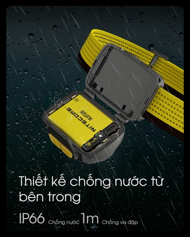 Đèn pin đội đầu NITECORE UT27 sáng 800lm chiếu xa 160m pin 1500mAh USB-C chuyên chạy marathon, chạy trail