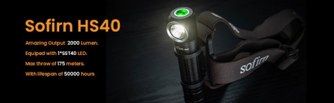 Đèn pin đội đầu SOFIRN HS40 sáng 2000 lumen chiếu xa 175m