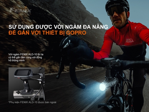 Đèn xe đạp FENIX BC21R V3.0 độ sáng 1200 lumen chiếu xa 142m pin 18650 2600mAh sạc USB-C