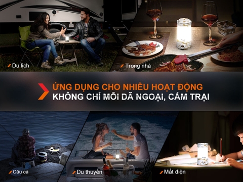 Đèn pin cắm trại FENIX CL26R Pro độ sáng 650 lumen pin 21700 sạc USB-C chiếu tỏa 360 độ USB-C Powerbank
