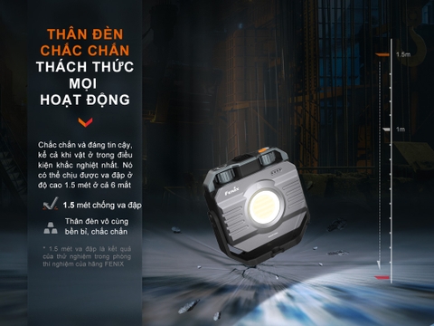 Đèn pin cắm trại Fenix CL28R sáng 2000 lumen pin 10000mAh sạc USB-C powerbank