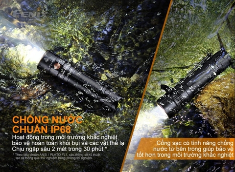 Đèn pin FENIX E28R độ sáng 1500 lumen chiếu xa 200m LED Luminus SST40 sạc USB C pin sạc 18650 3400mAh kèm theo
