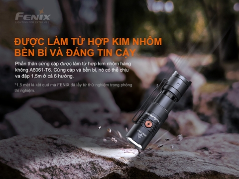 Đèn pin FENIX PD25R sáng 800 lumen chiếu xa 250m pin 16340 sạc USB-C hai công tắc