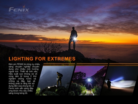 Đèn pin FENIX PD25R sáng 800 lumen chiếu xa 250m pin 16340 sạc USB-C hai công tắc