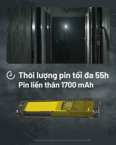 Đèn pin NITECORE EDC25 sáng 3000 lumen chiếu xa 300m pin 1700mAh công tắc kép chiến thuật