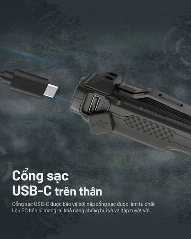 Đèn pin NITECORE EDC25 sáng 3000 lumen chiếu xa 300m pin 1700mAh công tắc kép chiến thuật