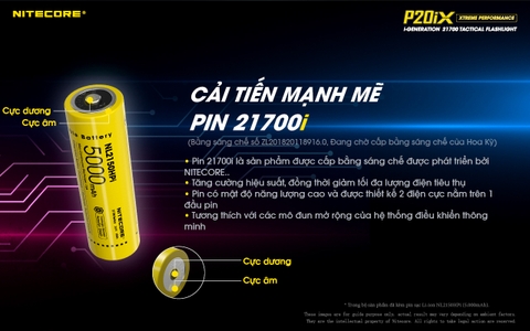 Đèn pin tác chiến NITECORE P20iX sáng 4.000 lm chiếu xa 221m pin sạc 21700i - 5000mAh trấu phá kính công tắc kép phản ứng nhanh