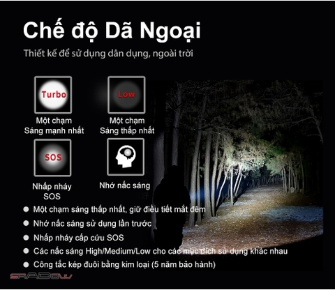 Đèn pin KLARUS XT21X PRO độ sáng 4400 lumen chiếu xa 336m sạc USB-C kiêm Power bank