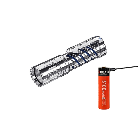 Đèn pin siêu sáng ACEBEAM E70 Stainless Steel Led XHP70.2 độ sáng 4000lumen, chiếu xa 220m, pin 21700
