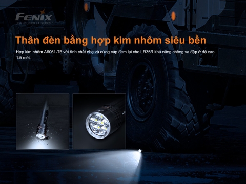 Đèn pin FENIX LR35R độ sáng 10.000lm chiếu xa 500m