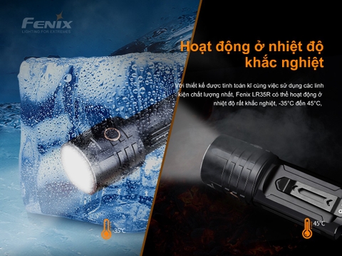 Đèn pin FENIX LR35R độ sáng 10.000lm chiếu xa 500m