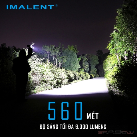 Đèn pin IMALENT R30C độ sáng 9000lm chiếu xa 560m pin sạc 21700 cổng sạc Type-C