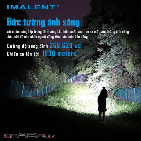 Đèn pin siêu sáng IMALENT R60C sáng 18000lm chiếu xa 1038m