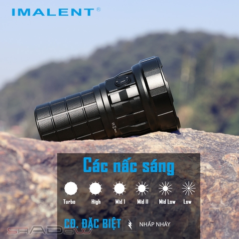 Đèn pin siêu sáng IMALENT R60C sáng 18000lm chiếu xa 1038m