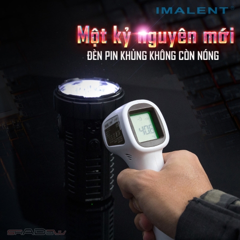 Đèn pin IMALENT RS50 độ sáng 20000lm chiếu xa 1160m 8 LED CREE XHP50.3 dùng 3 pin 21700 4000mAh kèm theo sạc nam châm