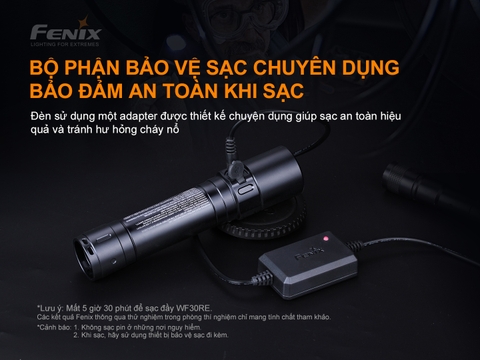 Đèn pin chống cháy nổ FENIX WF30RE độ sáng 280 lumen chiếu xa 170m pin 2600mAh