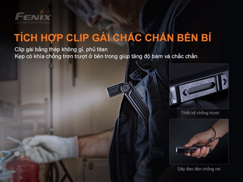 Đèn pin FENIX WT25R 1000 lumen chiếu xa 220m điều chỉnh góc chiếu đuôi nam châm