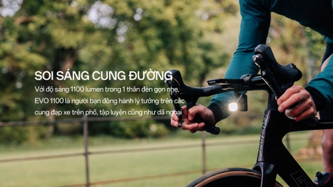 Đèn xe đạp MAGICSHINE EVO 1100 sáng 1100 lumens pin 1800mAh 114g cắt vạch chống chói