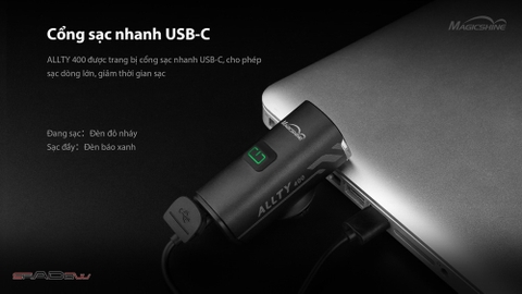 Combo Đèn xe đạp MAGICSHINE ALLTY 400 V2.0 và Đèn hậu xe đạp SEEMEE 20