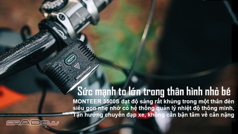 Đèn xe đạp MAGICSHINE MONTEER 3500S độ sáng 3500 lumen pin 7.2V 5200mAH