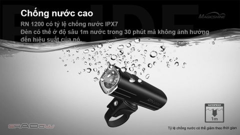 Đèn xe đạp MAGICSHINE RN 1200 sáng 1200lm pin 4000mAh sạc USB-C