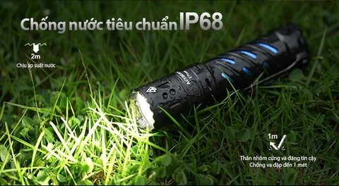 Đèn pin ACEBEAM E70 Mini độ sáng 2000 lumen CRI 90 chiếu xa 153m sử dụng pin sạc 18650 3100mAh