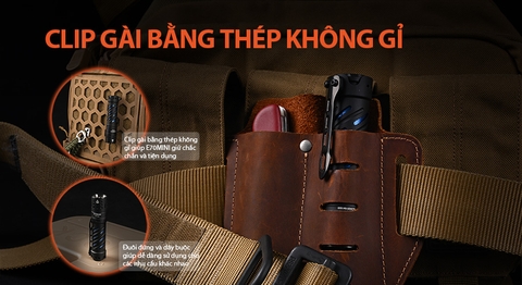 Đèn pin ACEBEAM E70 Mini độ sáng 2000 lumen CRI 90 chiếu xa 153m sử dụng pin sạc 18650 3100mAh