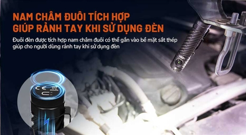Đèn pin Acebeam EC20 sáng 2800 lumens tầm chiếu xa 370m đuôi nam châm