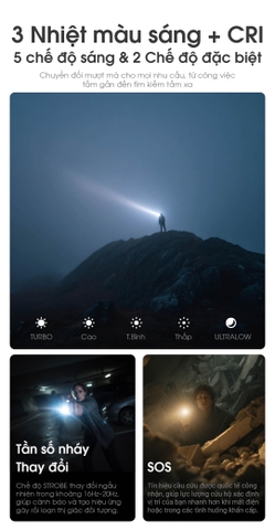 NITECORE EDC07 – Đèn pin EDC nhỏ gọn, sáng 1500 lumen 3 nhiệt màu sáng CRI, siêu nhẹ chỉ 70g