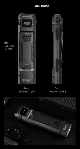 Đèn pin NITECORE EDC29 độ sáng 6500 lm chiếu xa 400m pin 2500mAh sạc USB-C màn hình OLED